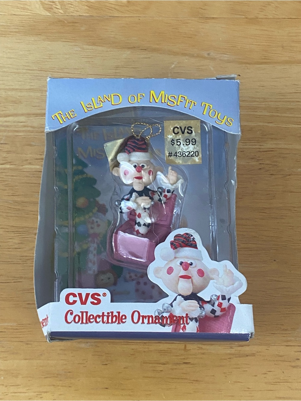 Vintage 1999 Rudolph Island Misfit Toys Ornament Charlie in the Box Enesco CVS